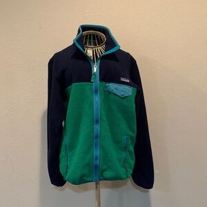Patagonia Navy and Teal Fleece Jacket